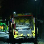 Driver of a garbage truck in Bangsar, Malaysia, claims brake failure